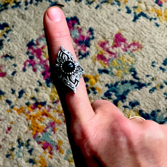 💎🔥Sivana 100% GENUINE BLACK RAW ONYX STERLING SILVER! Discontinued!! A GEM!!!! - Picture 10 of 16